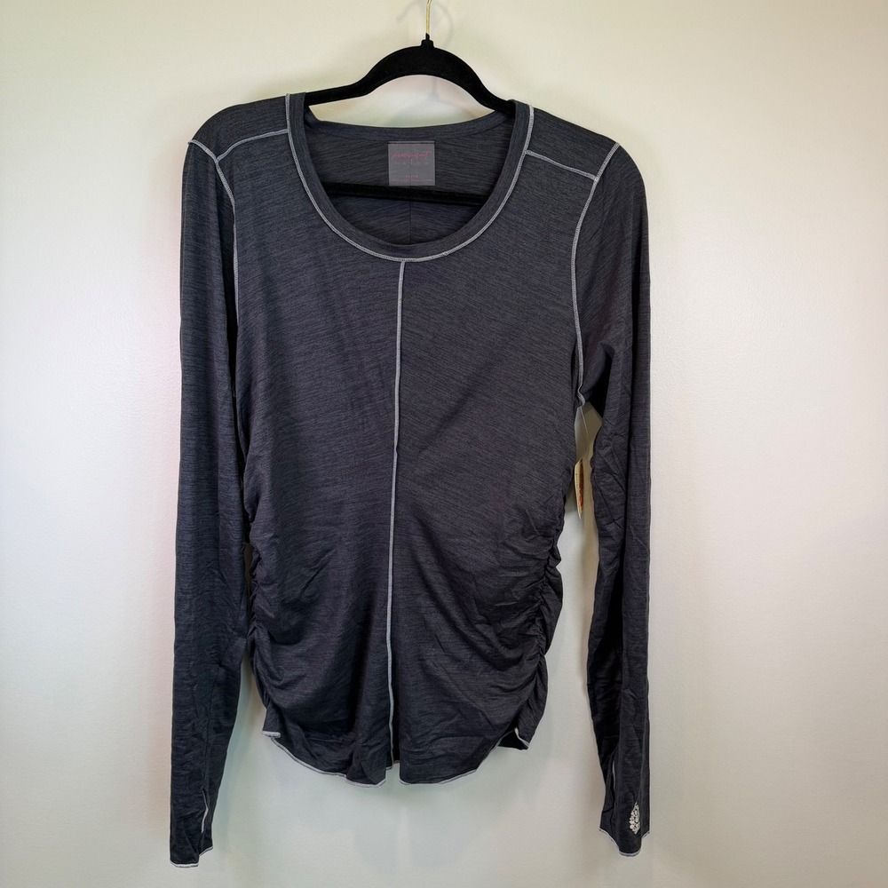 FP Movement x Hatch Right On Run Long Sleeve Top Black Heather XL Maternity NWT